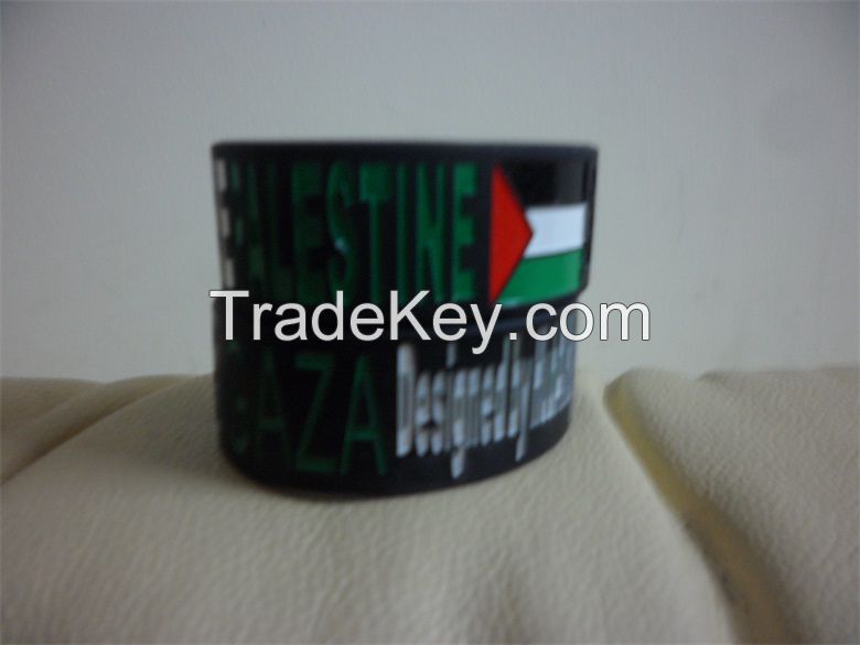 High quality custom text and logo silicone bracelets