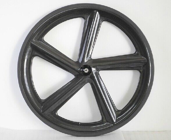 2014 new Hot sale Cheap 700c  five-spokes /5-spoke carbon clincher front wheel for road bicycle&track bike