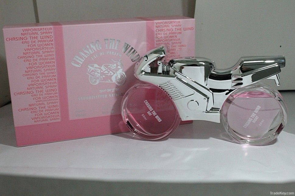 New Women Perfume-CHASING THE WIND motorcycle shape pink color perfume