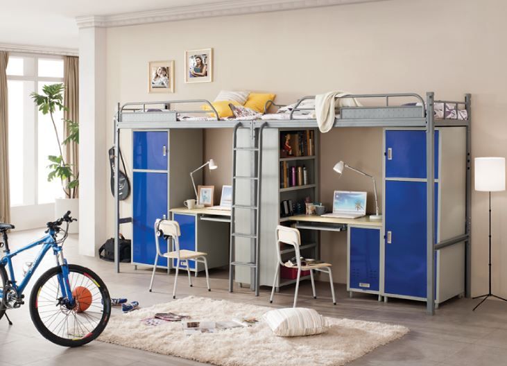 Study Loft Bed 6S22B &amp; T01 Cabinet