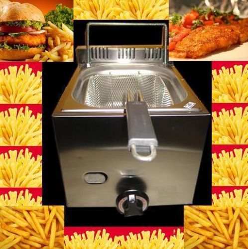 Friggitrice a Gas Professionale 6 Litri GPL Butano per Pub Bar Paninoteche Kebab