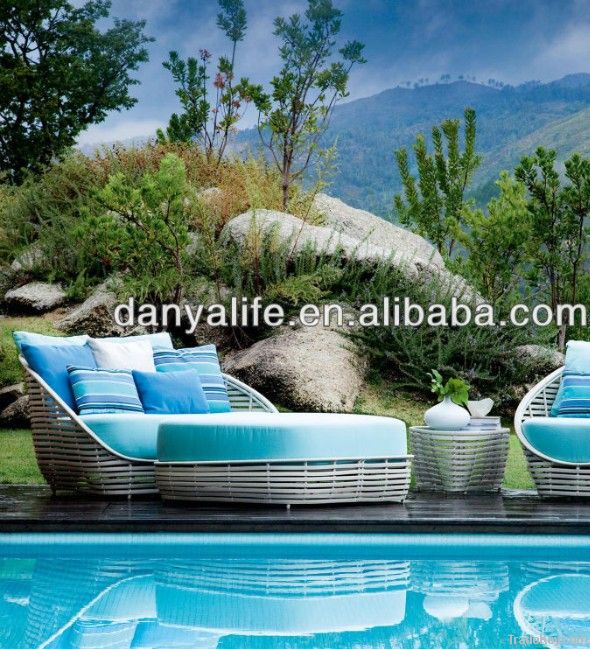 DYSF-D4302, Wicker Garden Patio Sofa Set, Rattan Outdoor Restaurant Sofa