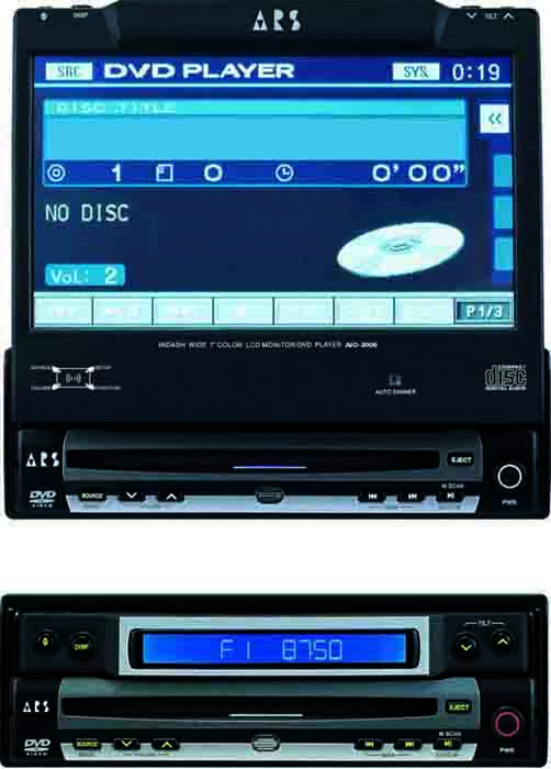 In-Dash 1-Din Car DVD Player (AIO-3086)