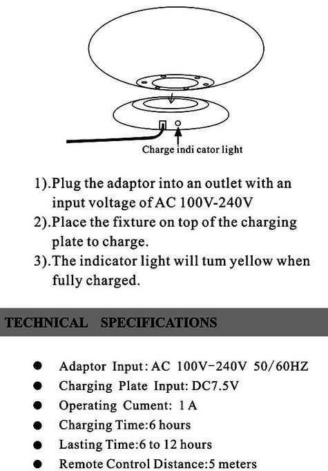 Waterproof LED ball light with remote control