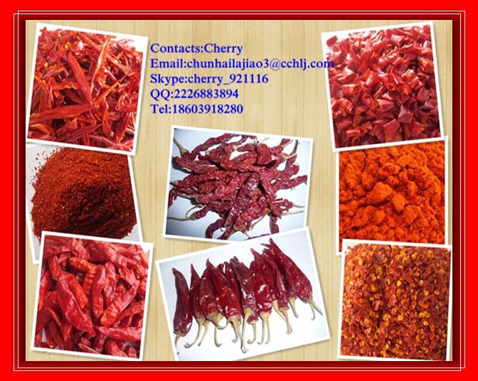 whole chili/crushed chili/chili ring/thread/flakes/powder/