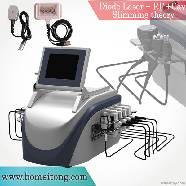 Popular combination Cavitation RF Lipo laser slimming machine