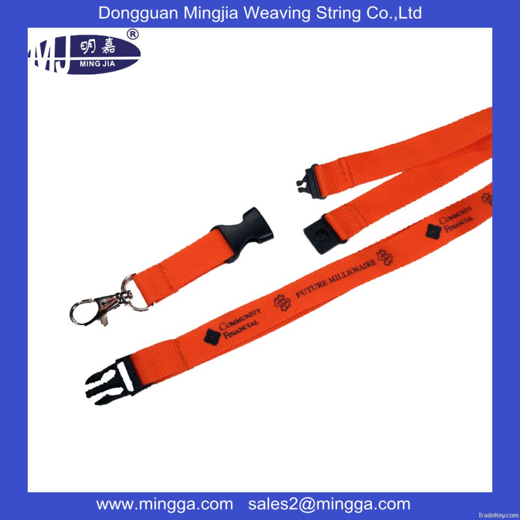 free logo cheap flat polyester custom lanyard