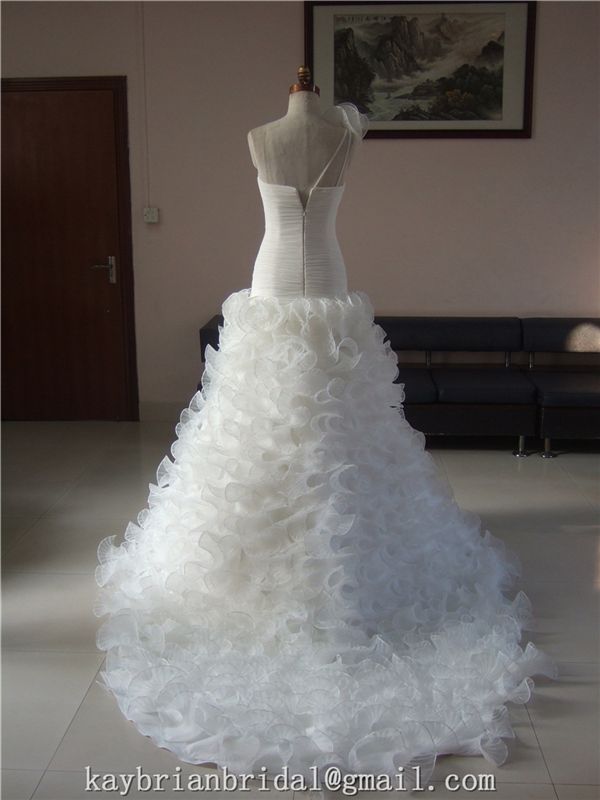 One Shoulder Wedding Dress