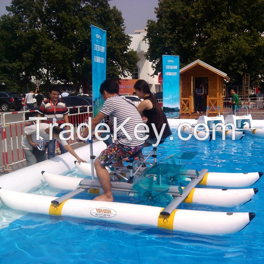 China Entertainment Two Riders Racing Boat, Water Bicycle, Fishing Pedal Boat for sale