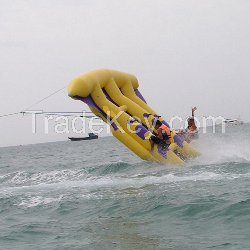 Customized inflatable PVC pontoons Banana Boat Flying Fish for sale