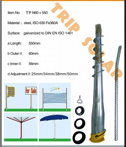 Q235 Solar Ground Screw Piles with Hot Dipped Galvanized