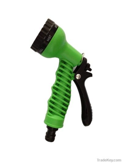 Garden water 7-pattern adjustable spray plastic hose nozzle