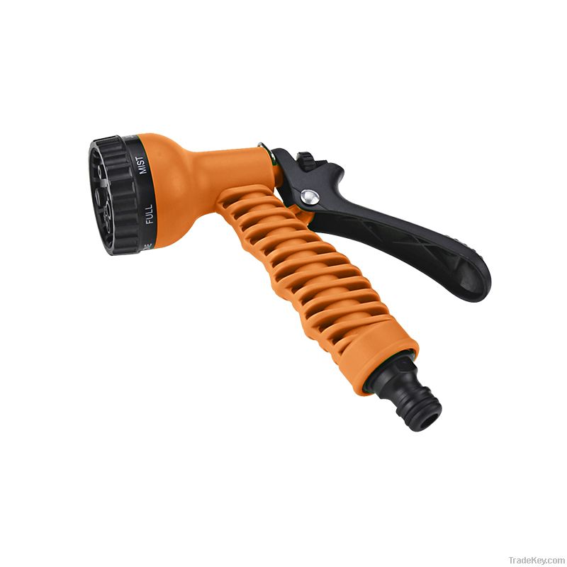 Garden water 7-pattern adjustable spray plastic hose nozzle