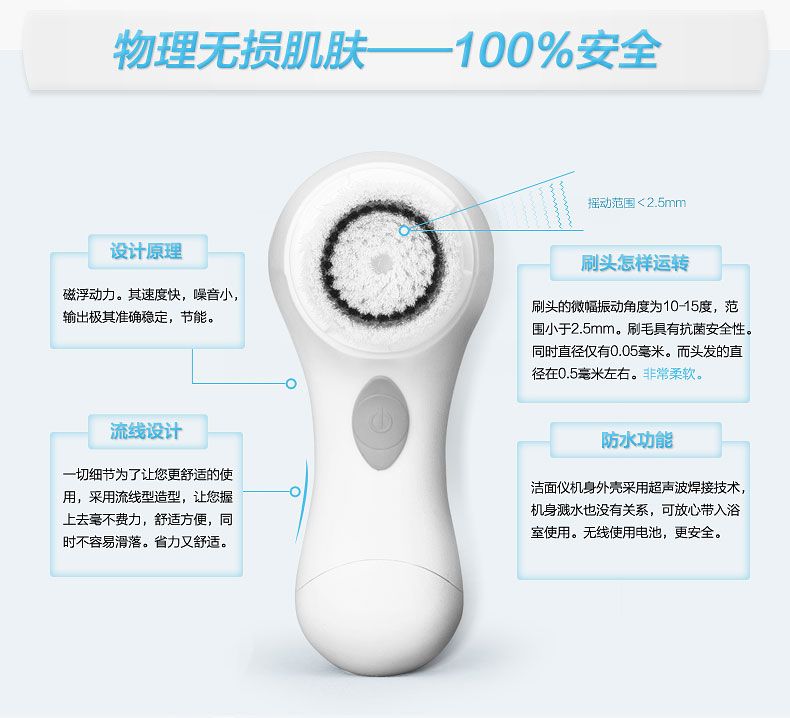 Sonic Skin Cleansing System, Facial Beauty Equipment, Household Washing Machines