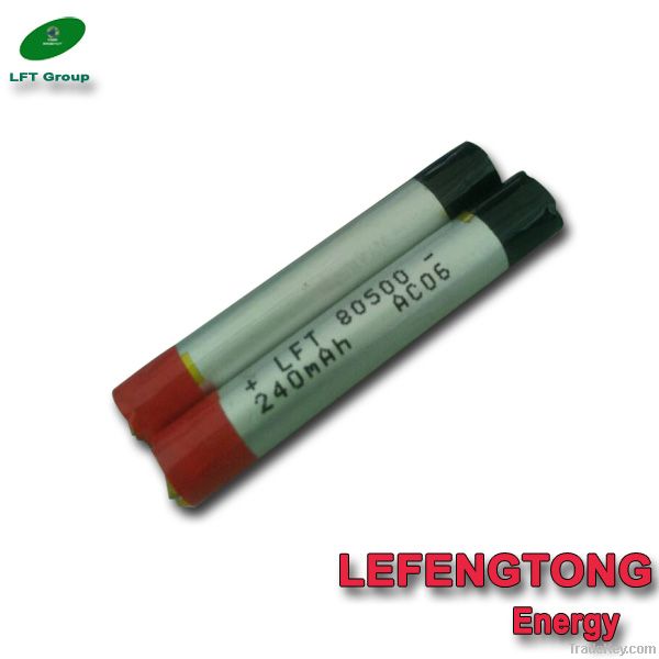 factory price 80500 cigarette 3.7v 240mah lithium polymer battery