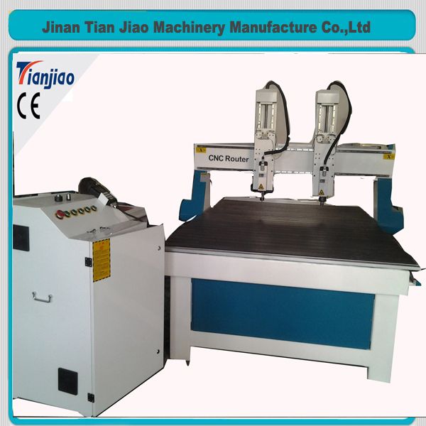 automatic sculpture wood carving cnc router machine with two spindle