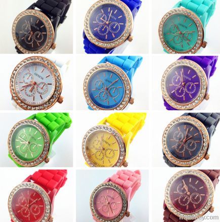 Fashion hot selling promotional silicone candy watch, twist watch