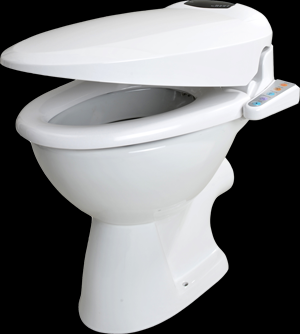 Electronic toilet seat, SaniSeat clever douche toilet seat