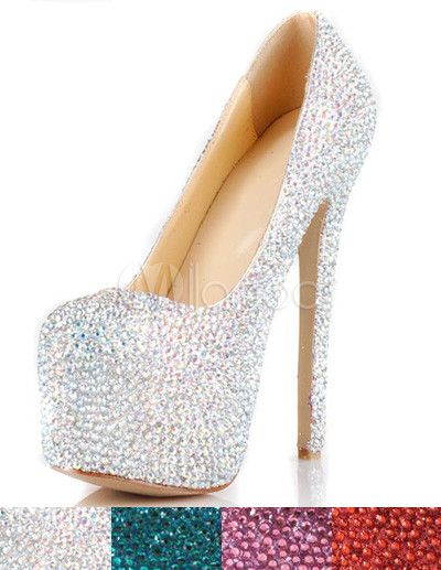 Gorgeous High Heel Rhinestone Fashion High Heels(4 colors)