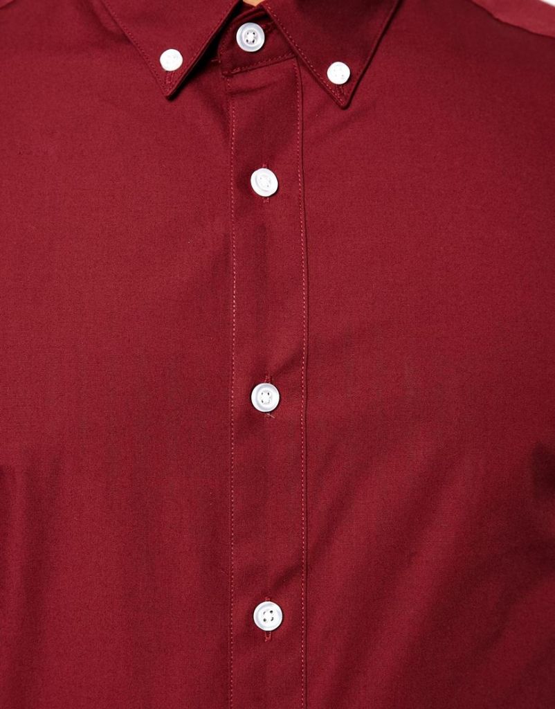 Social Shirt for Men Maroon Color Wholesale China