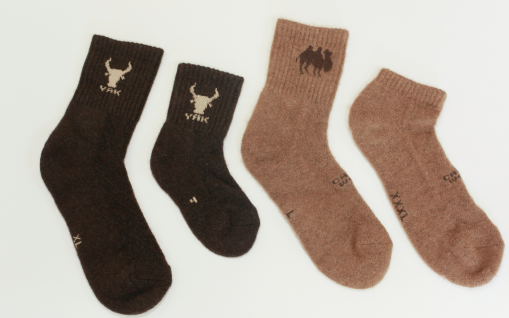 Camel socks (100 % Camel hair).Made in Mongolia