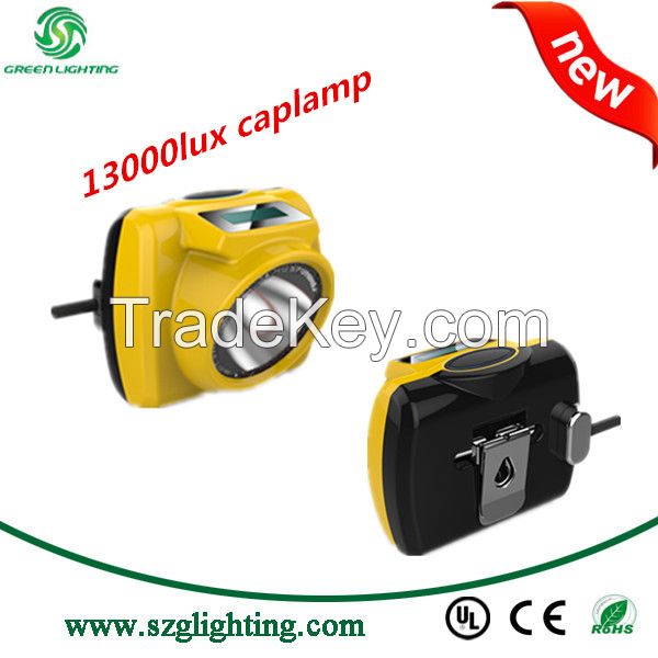 new design anti-explosive 13000lux rechargeable led mining safety cap lamp