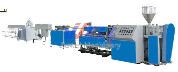 Pre-stress plastic corrugated pipe production line