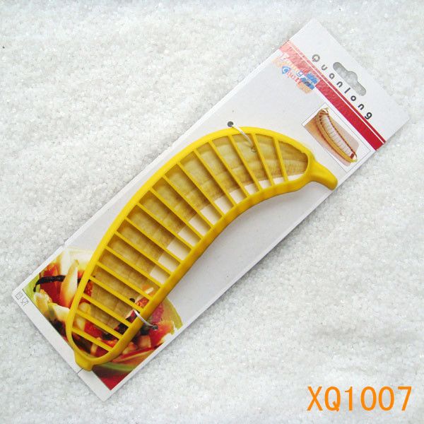 yellow banana shape banana cutter