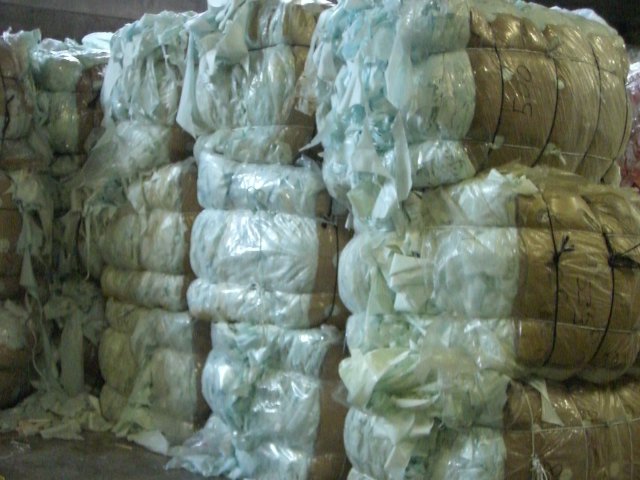 PA66 AIRBAG SCRAP GREEN COATED