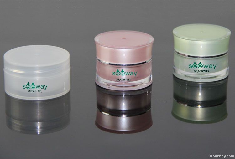 5g Plastic acrylic cream jar for cosmetic packaging