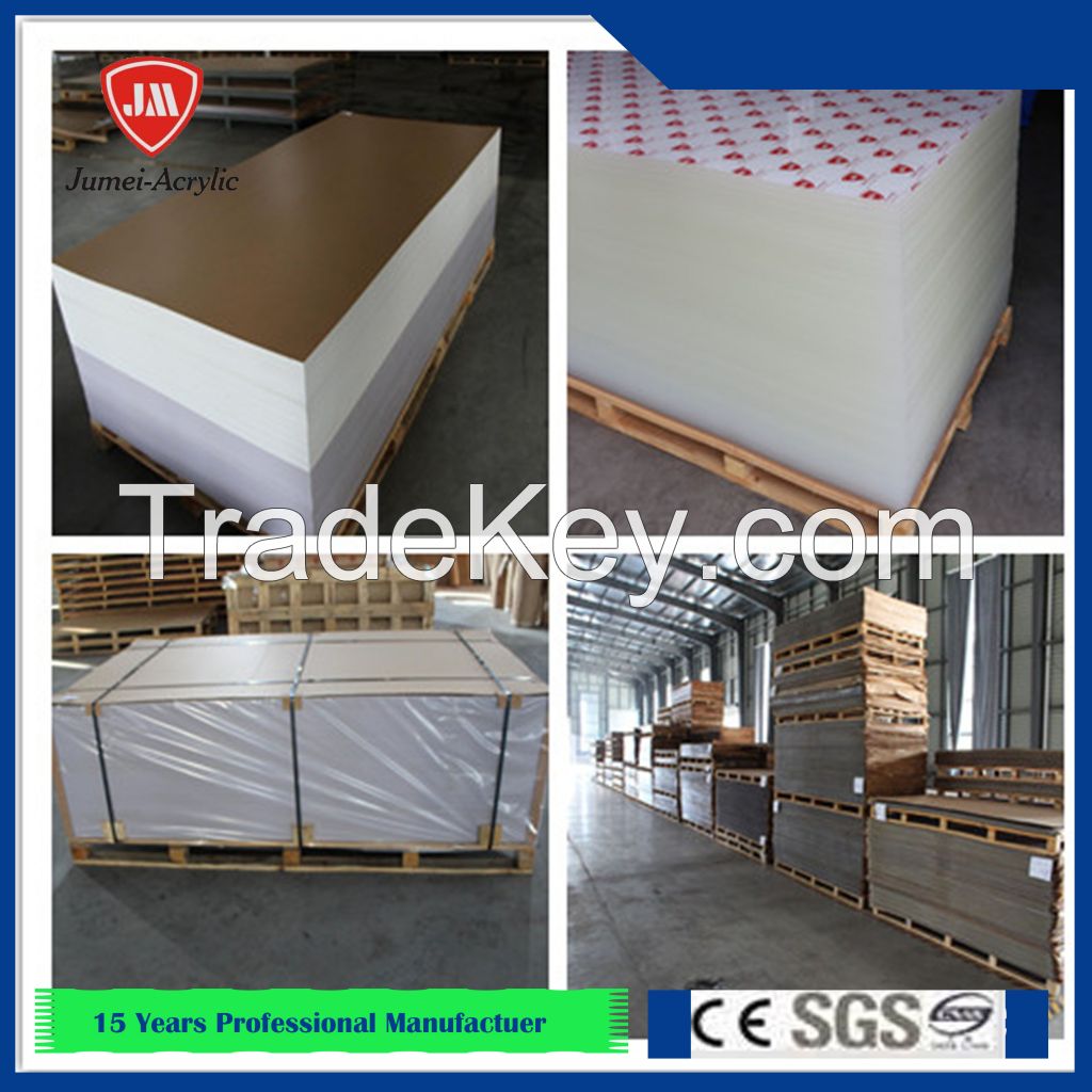 Jumei factory directly sale clear/colored plexiglass sheet