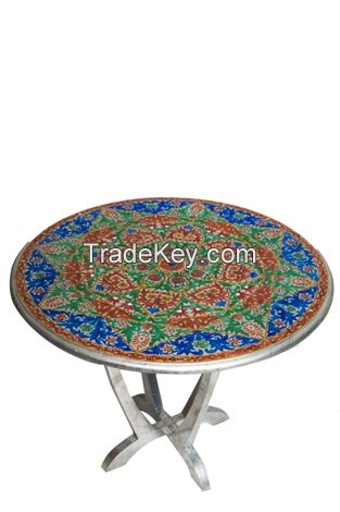 wooden painted  meena table