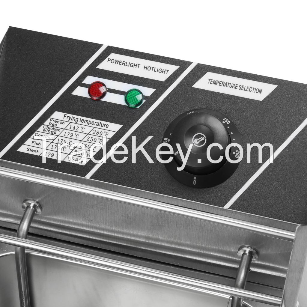 New 2500w 10l Electric Benchtop Deep Fryer Tank Basket Restaurant Commercial