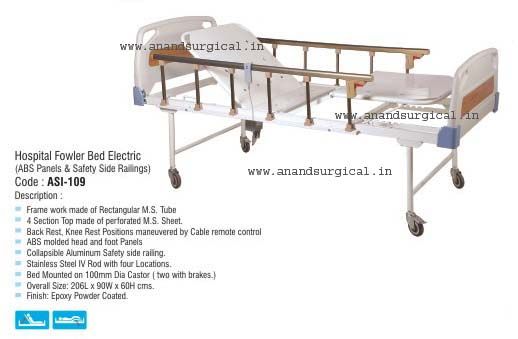 Hospital Fowler Bed Electric (ABS Panels &amp; Safety Side Railings)