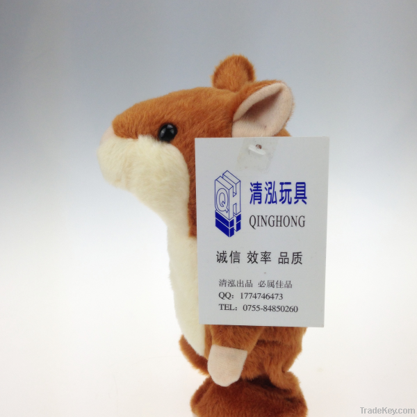 Novelty walking and speaking hamster plush toys