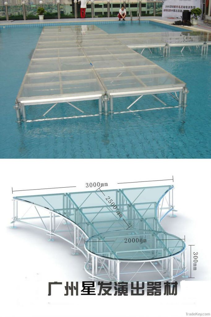 1.22*1.22/1.22*2.44/1*1/1*2 m aluminum mobile stage