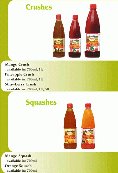 Squashes & Crushes