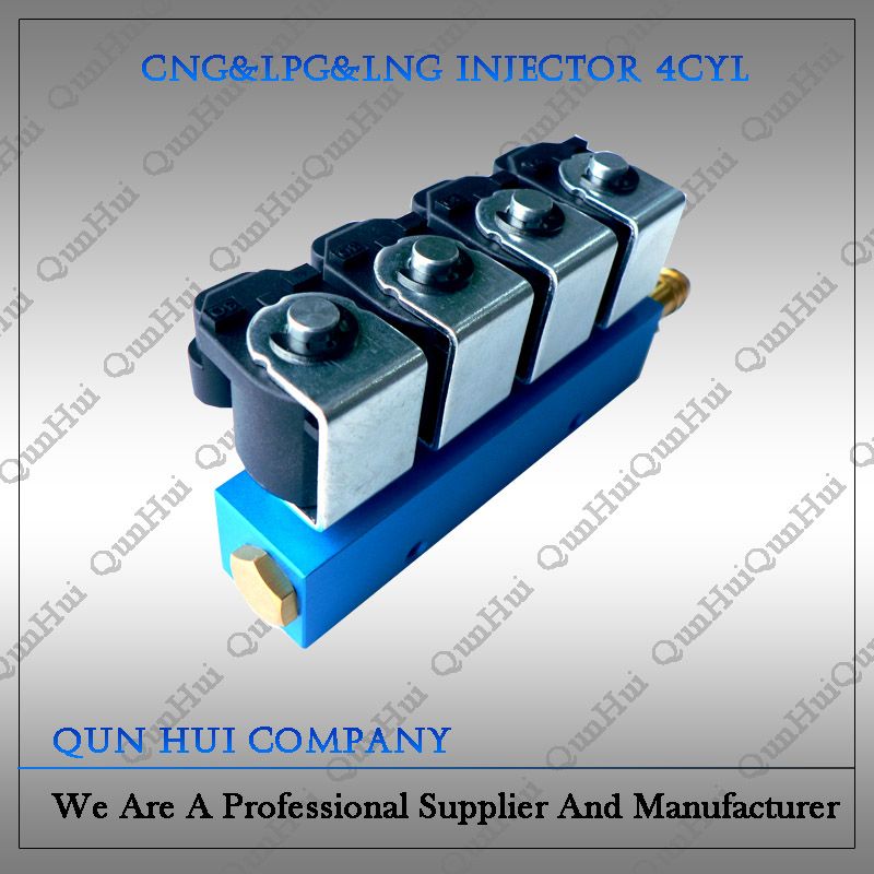 Super Quality 12V/3Ohms CNG/LPG 4 Cylinder Injector Rail