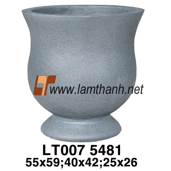 Shiny Cement Fice Solid Urn