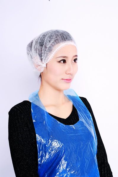 Consumable Non woven pleated bouffant Cap