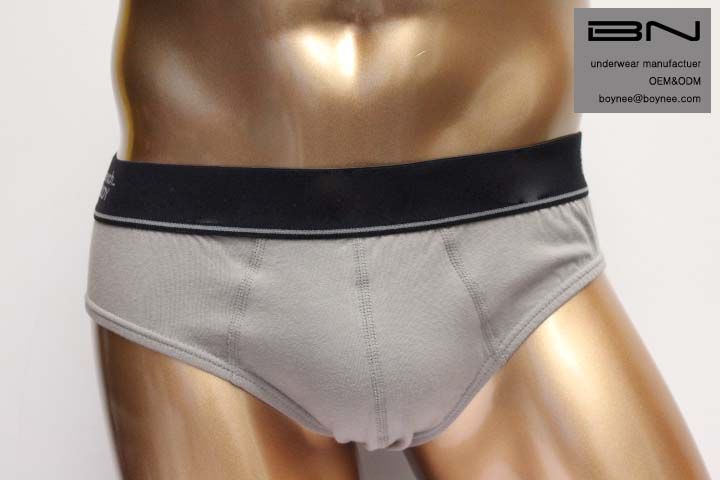 Latest design solid color 100%cotton sexy young men underwear