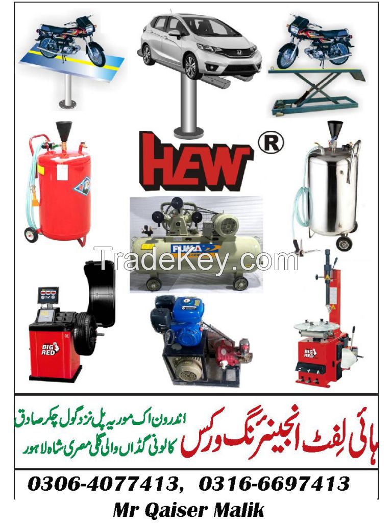 Car Wash Service Station lifts in heavy Quality. Lahore Pakistan