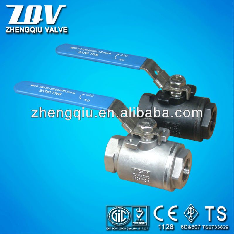 High pressure Stainless Steel Threaded end ball valve 3000PSI 6000WOG 