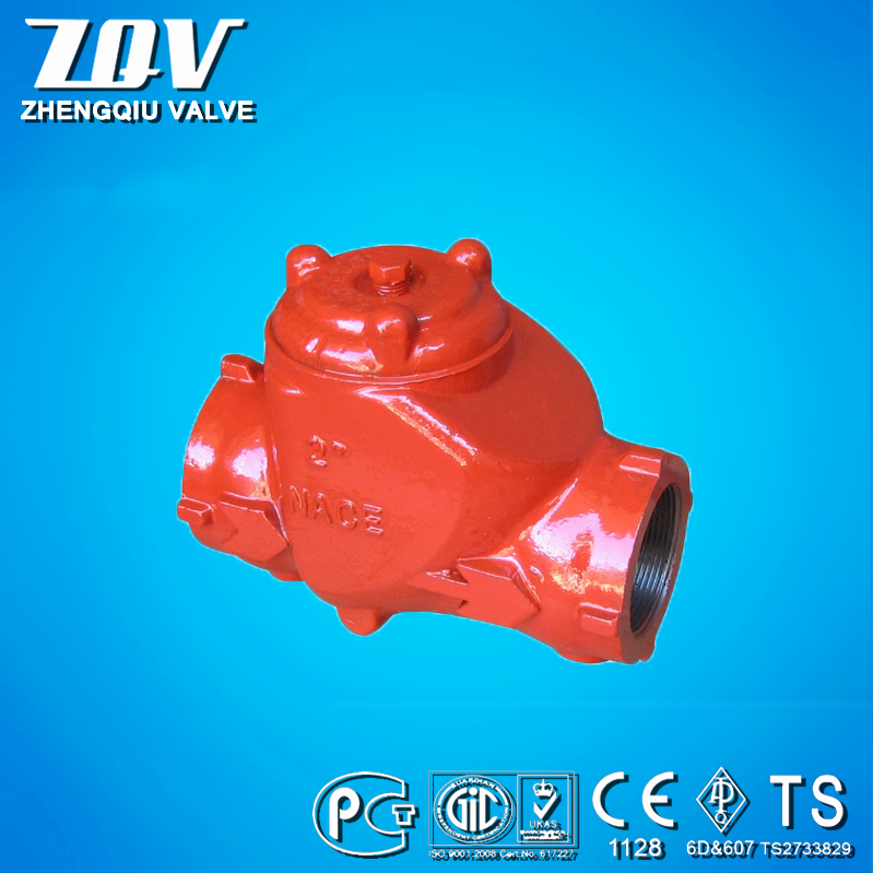 Ductile Iron Oil field swing screw threaded check valve