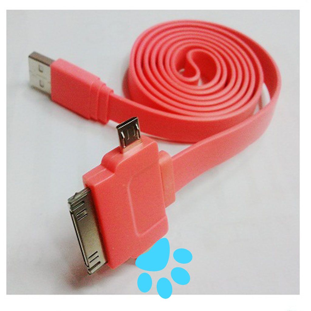 2013 hot selling 3 in 1 flat usb cable