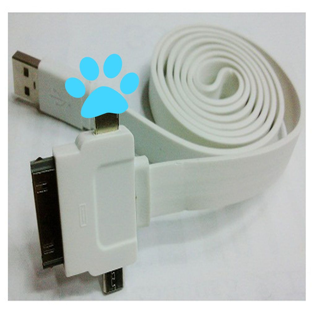 2013 hot selling 3 in 1 flat usb cable