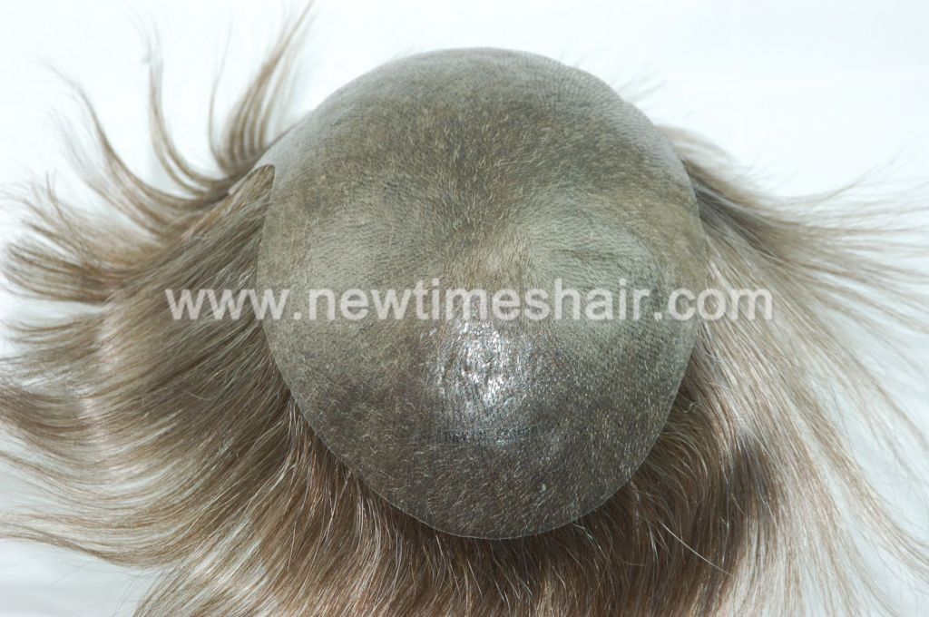 Human Hair Injected Thin Skin Men Toupee