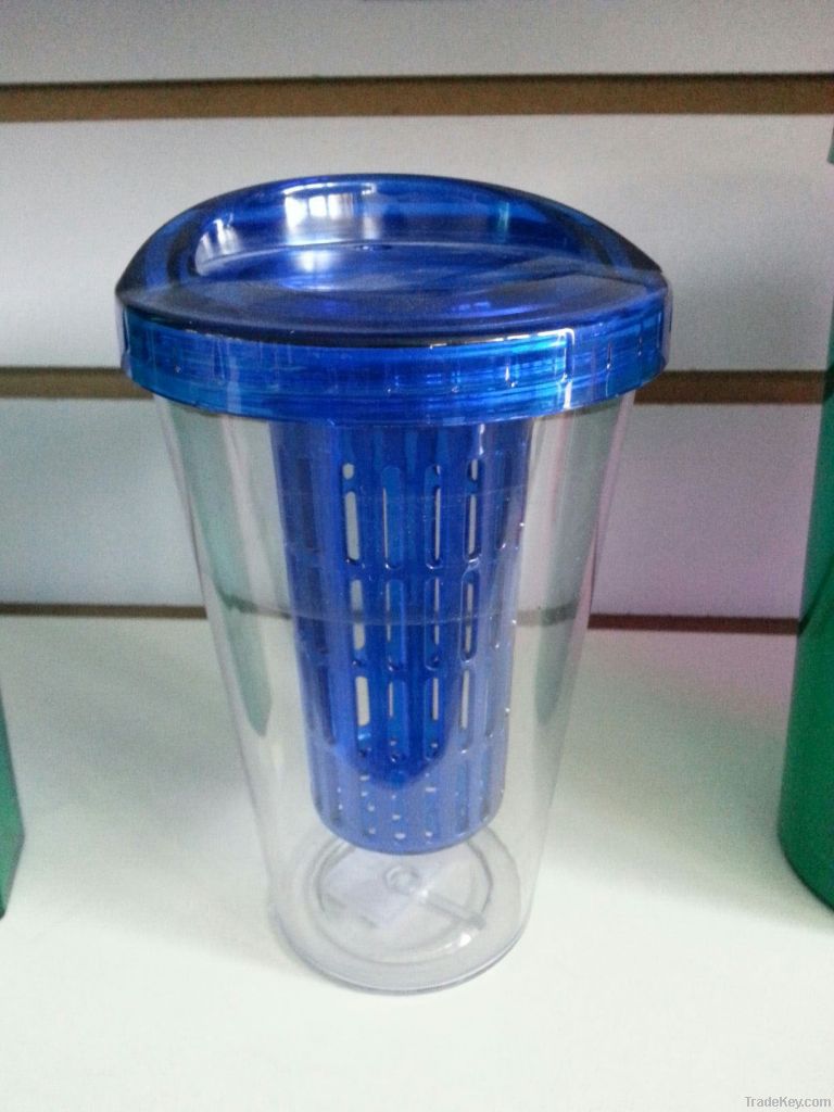 Single-wall Fountain Soda Plastic Mug With Straw