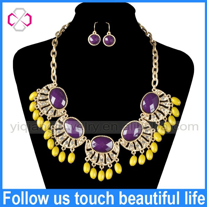 China Wholesale Indian Jewelry Statement Necklace Big Fashion Jewelry