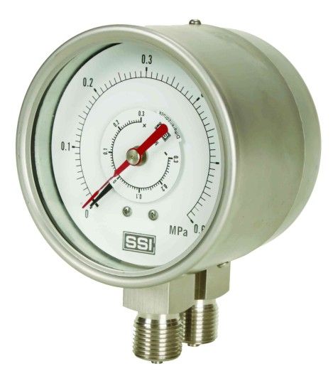 Double Bourdon Tubes Corrosion-proof Differential Pressure Gauge